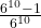 \frac{6^{10} - 1}{6^{10}}