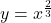 y = x^{\frac{2}{3}}